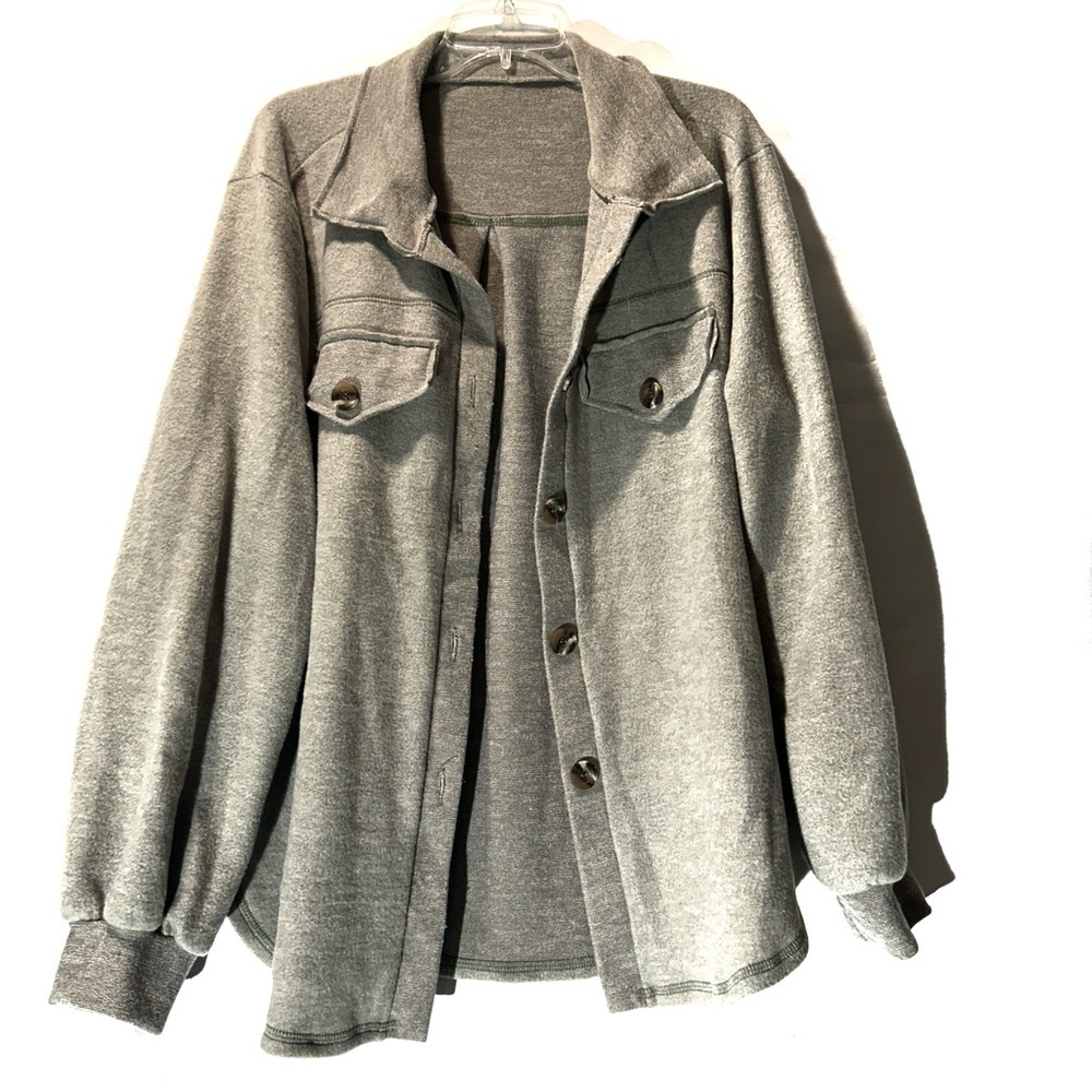 Sage Green Button Front Top Women’s Medium